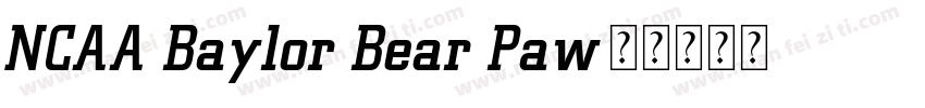 NCAA Baylor Bear Paw字体转换